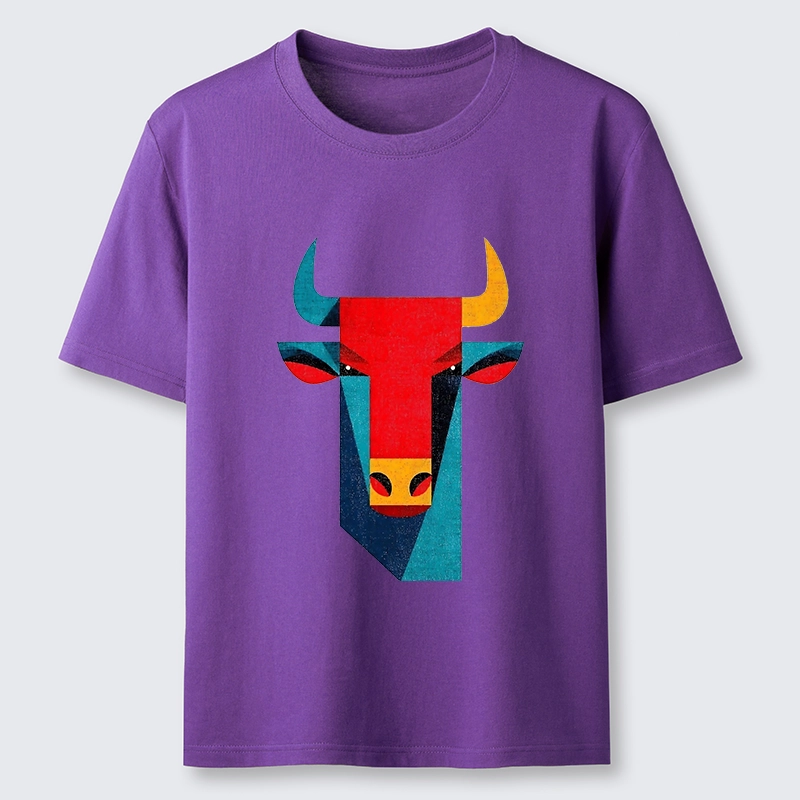 Tokyo-Tiger Geometric Bull Head Art Classic T-Shirt