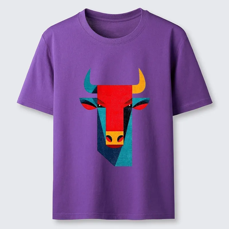 Tokyo-Tiger Geometric Bull Head Art Classic T-Shirt