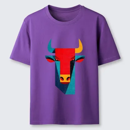 Tokyo-Tiger Geometric Bull Head Art Classic T-Shirt