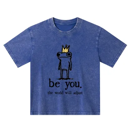Tokyo-Tiger Crown Frog Stays True To Self Kids Washed T-Shirt