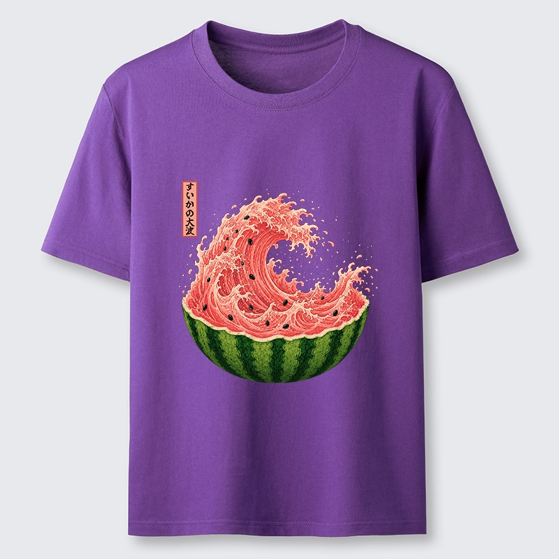 Tokyo-Tiger Watermelon Wave Summer Ukiyo Art Classic T-Shirt