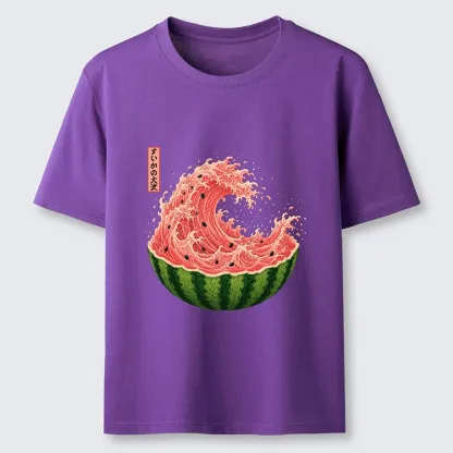Tokyo-Tiger Watermelon Wave Summer Ukiyo Art Classic T-Shirt