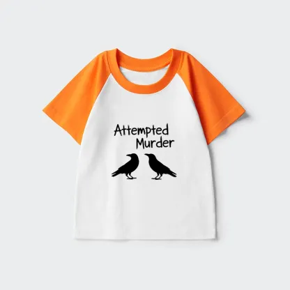 Tokyo-Tiger Two Crows Attempted Murder Joke Kids Raglan T-shirt