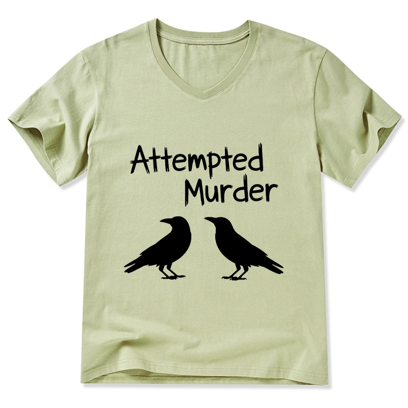 Tokyo-Tiger Two Crows Attempted Murder Joke V-Neck Classic T-Shirt