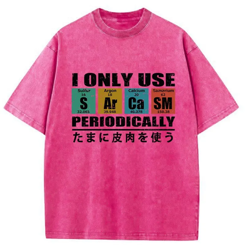 Tokyo-Tiger Use Sarcasm Occasionally Washed T-Shirt