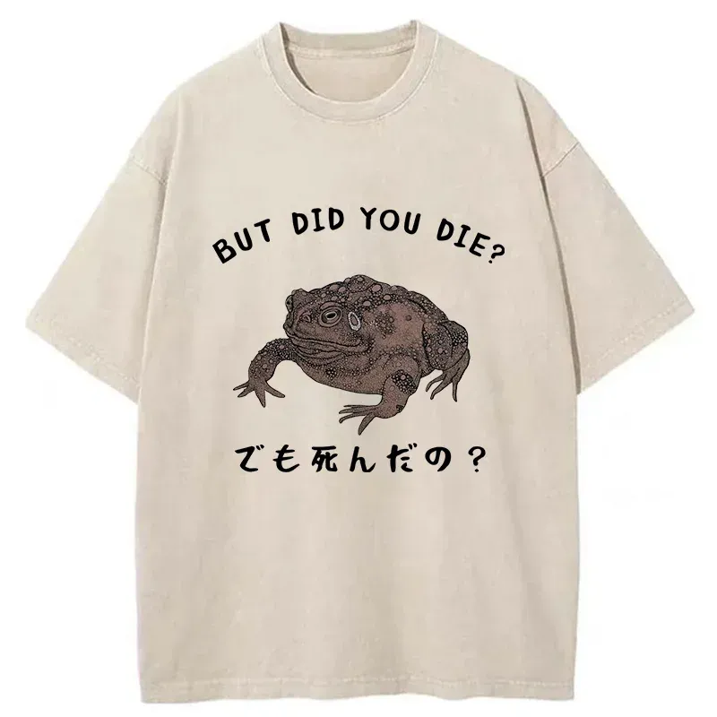 Tokyo-Tiger Question From Frog Funny Washed T-Shirt