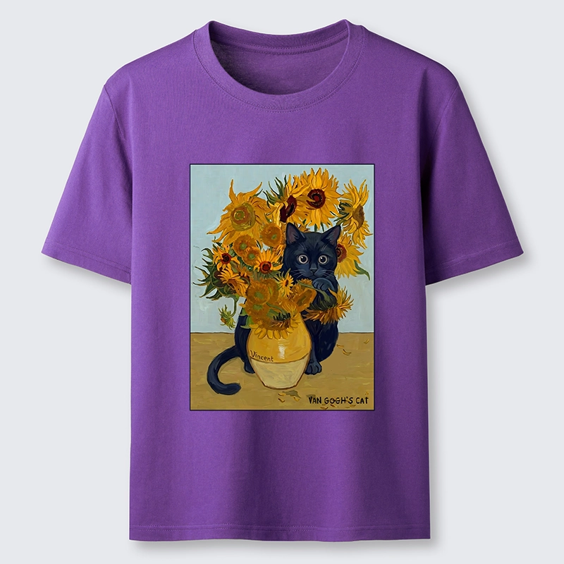 Tokyo-Tiger Oil Painting Cat Sunflower Soft Vibe Classic T-Shirt