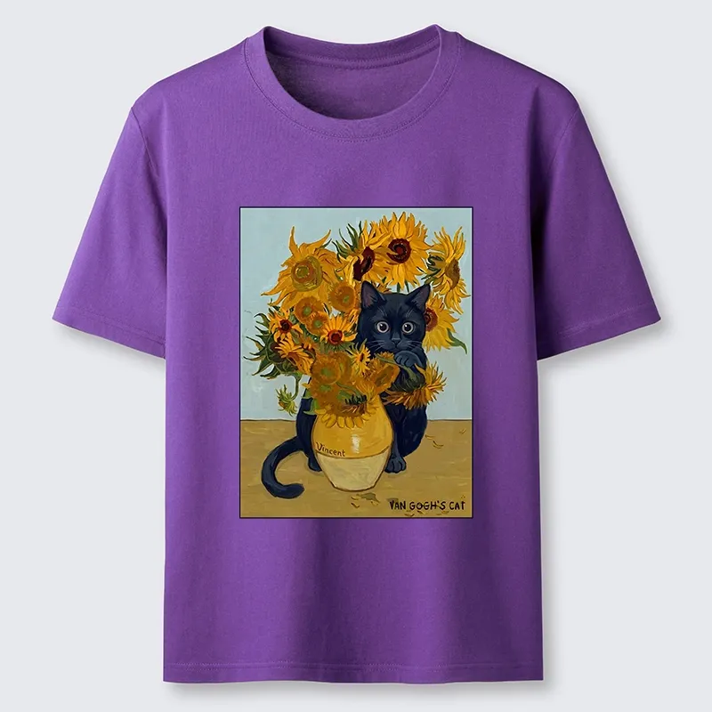 Tokyo-Tiger Oil Painting Cat Sunflower Soft Vibe Classic T-Shirt