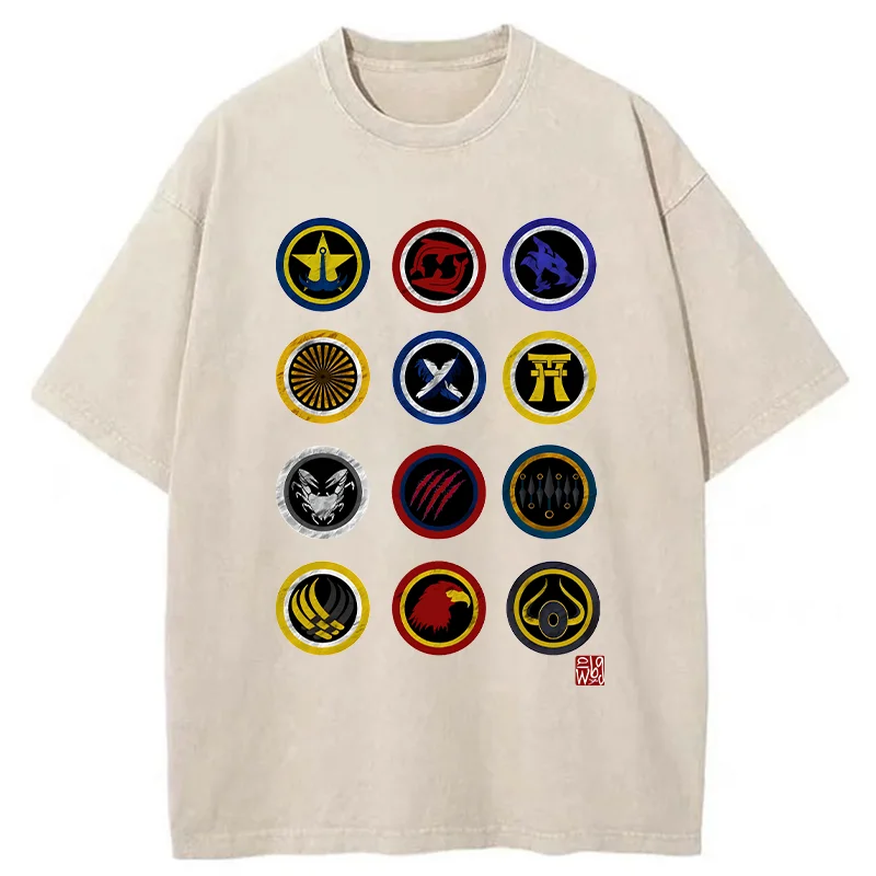 Tokyo-Tiger Baseball Japanese Emblem Washed T-Shirt