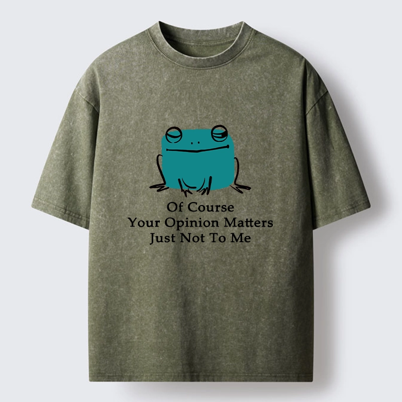 Tokyo-Tiger Cool Frog Unbothered By Others Opinions Washed T-Shirt