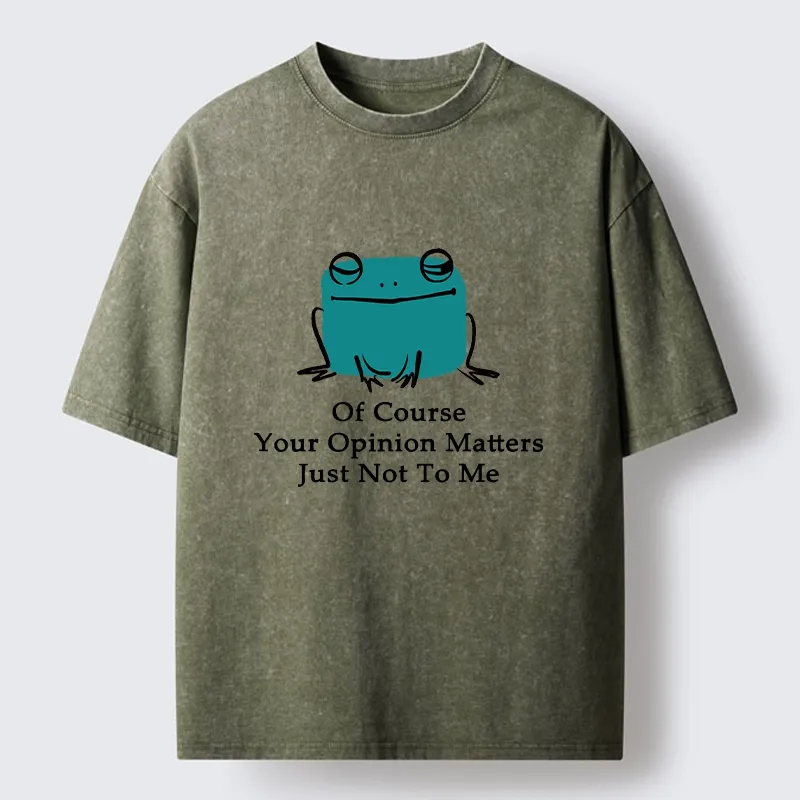 Tokyo-Tiger Cool Frog Unbothered By Others Opinions Washed T-Shirt