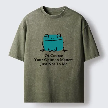 Tokyo-Tiger Cool Frog Unbothered By Others Opinions Washed T-Shirt