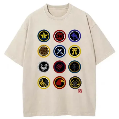 Tokyo-Tiger Baseball Japanese Emblem Washed T-Shirt