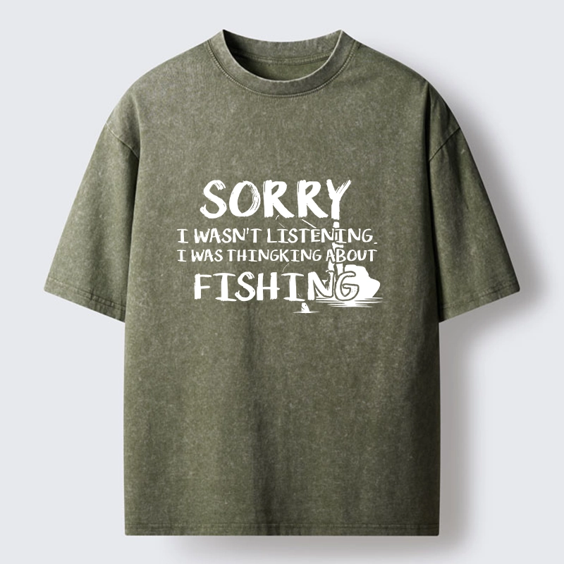 Tokyo-Tiger Funny Meme Fishing Obsessed Daydream Vibe Washed T-Shirt