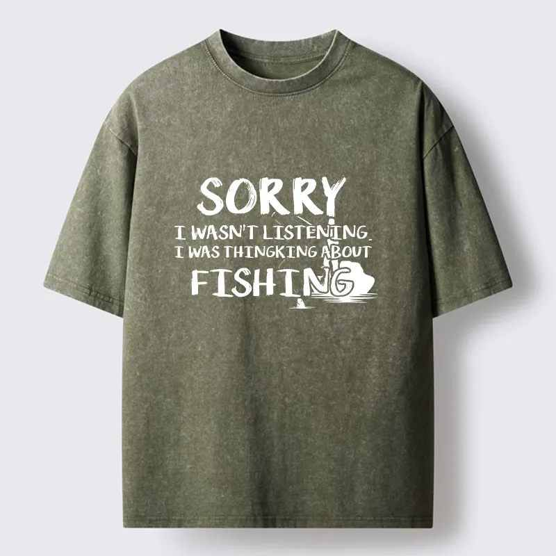 Tokyo-Tiger Funny Meme Fishing Obsessed Daydream Vibe Washed T-Shirt