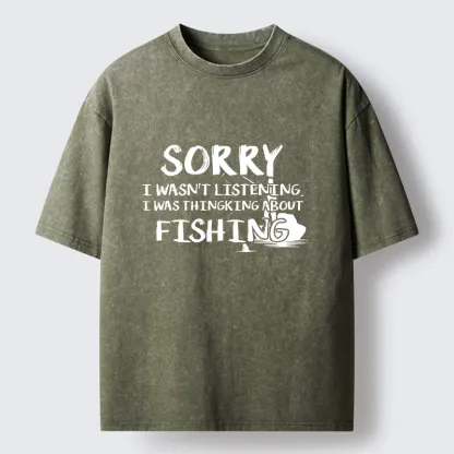 Tokyo-Tiger Funny Meme Fishing Obsessed Daydream Vibe Washed T-Shirt