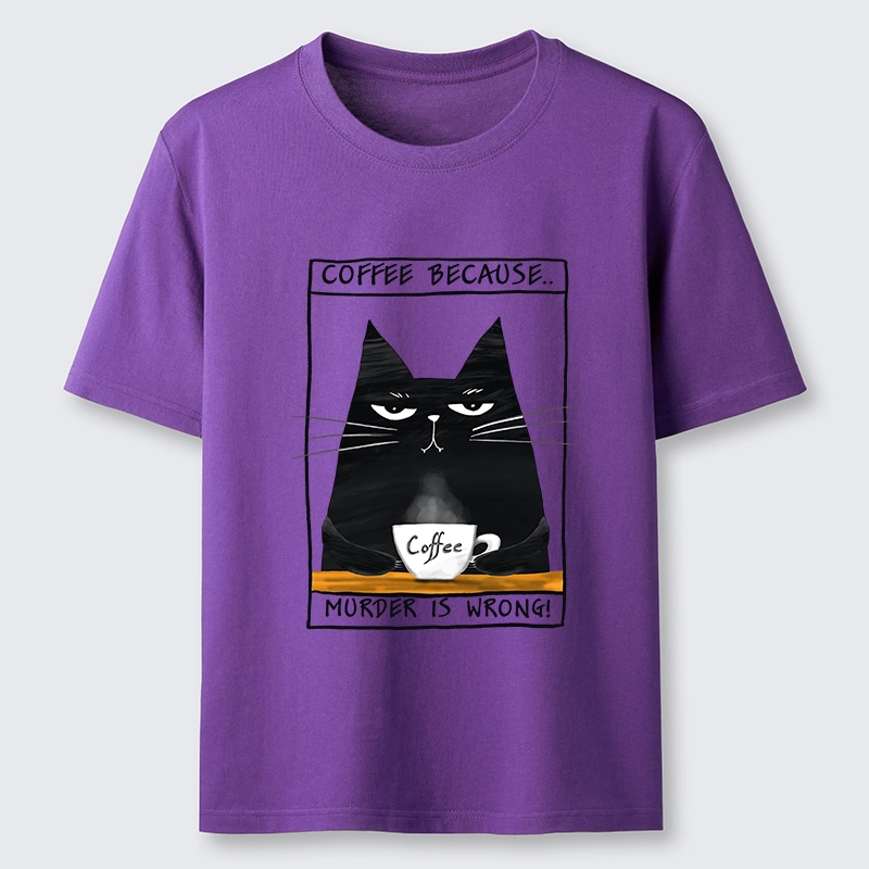 Tokyo-Tiger Moody Black Cat Coffee Need Vibe Classic T-Shirt