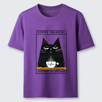 Tokyo-Tiger Moody Black Cat Coffee Need Vibe Classic T-Shirt