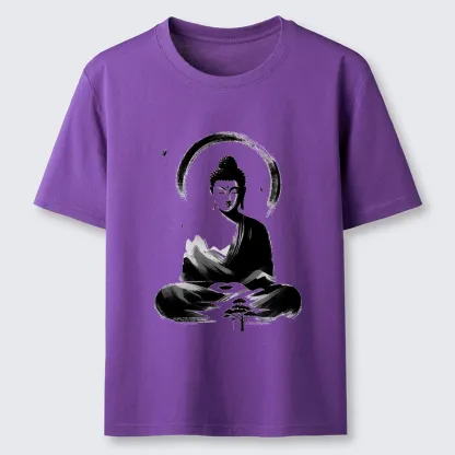 Tokyo-Tiger Serene Mountain Buddha Zen Art Classic T-Shirt