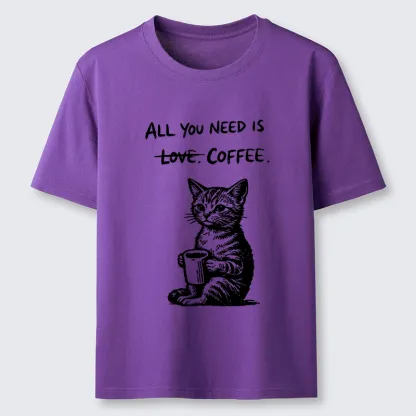 Tokyo-Tiger Cute Cat Coffee Daily Happy Vibe Classic T-Shirt