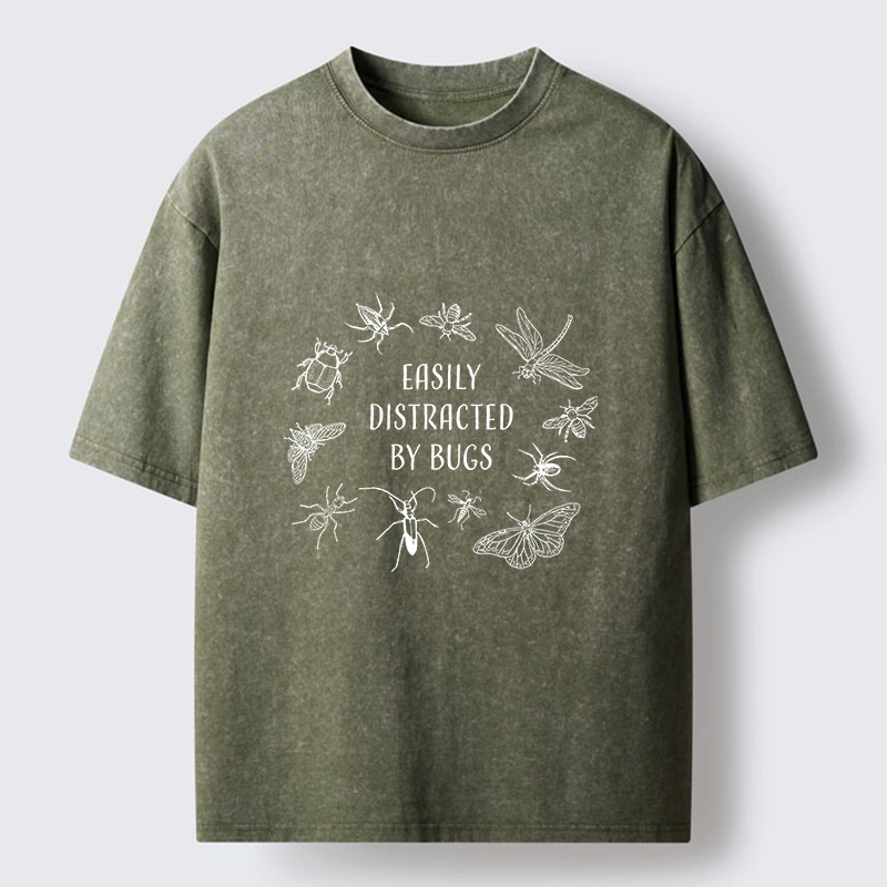 Tokyo-Tiger Funny Bug Lover Distracted Meme Washed T-Shirt