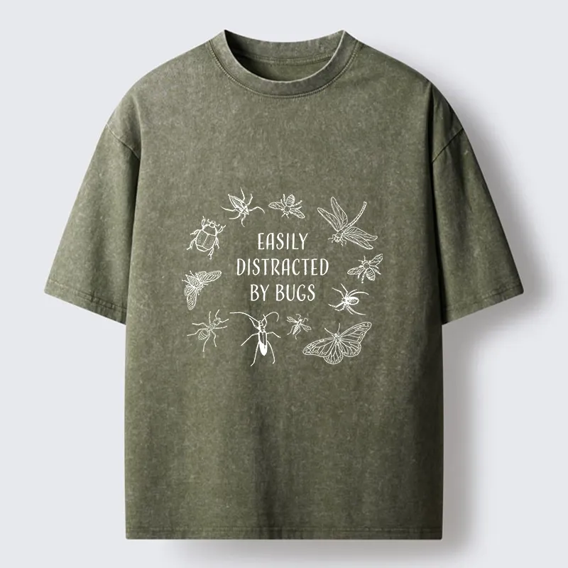 Tokyo-Tiger Funny Bug Lover Distracted Meme Washed T-Shirt