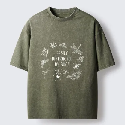 Tokyo-Tiger Funny Bug Lover Distracted Meme Washed T-Shirt