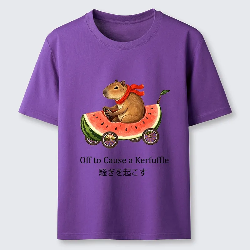 Tokyo-Tiger Capybara Drive Watermelon Car Classic T-Shirt
