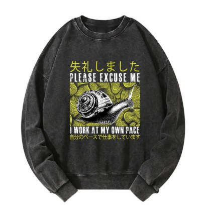 Tokyo-Tiger Snails That Work According To Their Own Rules Washed Sweatshirt