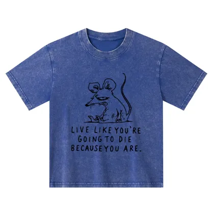 Tokyo-Tiger Funny Meme Sarcastic Rat Life Truth Kids Washed T-Shirt