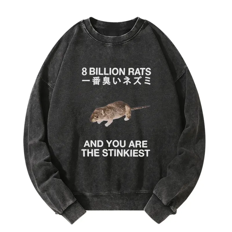 Tokyo-Tiger World's Stinkiest Rat Washed Sweatshirt
