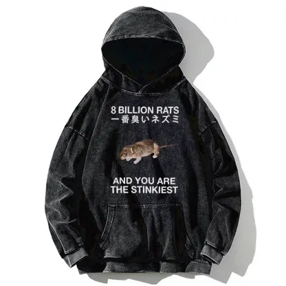 Tokyo-Tiger World's Stinkiest Rat Washed Hoodie