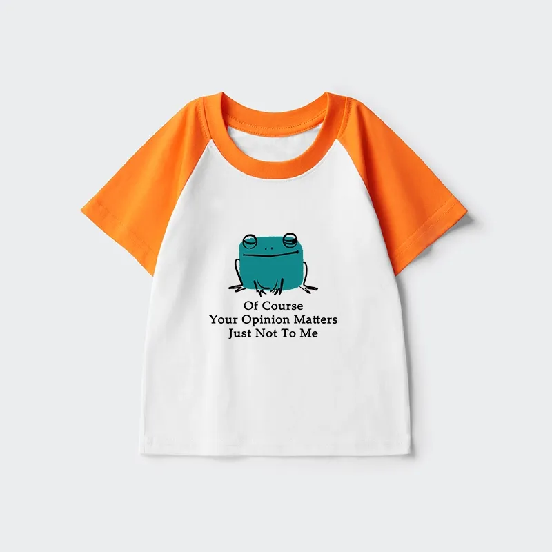 Tokyo-Tiger Cool Frog Unbothered By Others Opinions Kids Raglan T-shirt