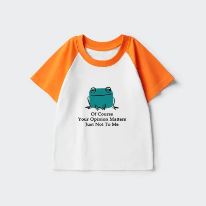 Tokyo-Tiger Cool Frog Unbothered By Others Opinions Kids Raglan T-shirt