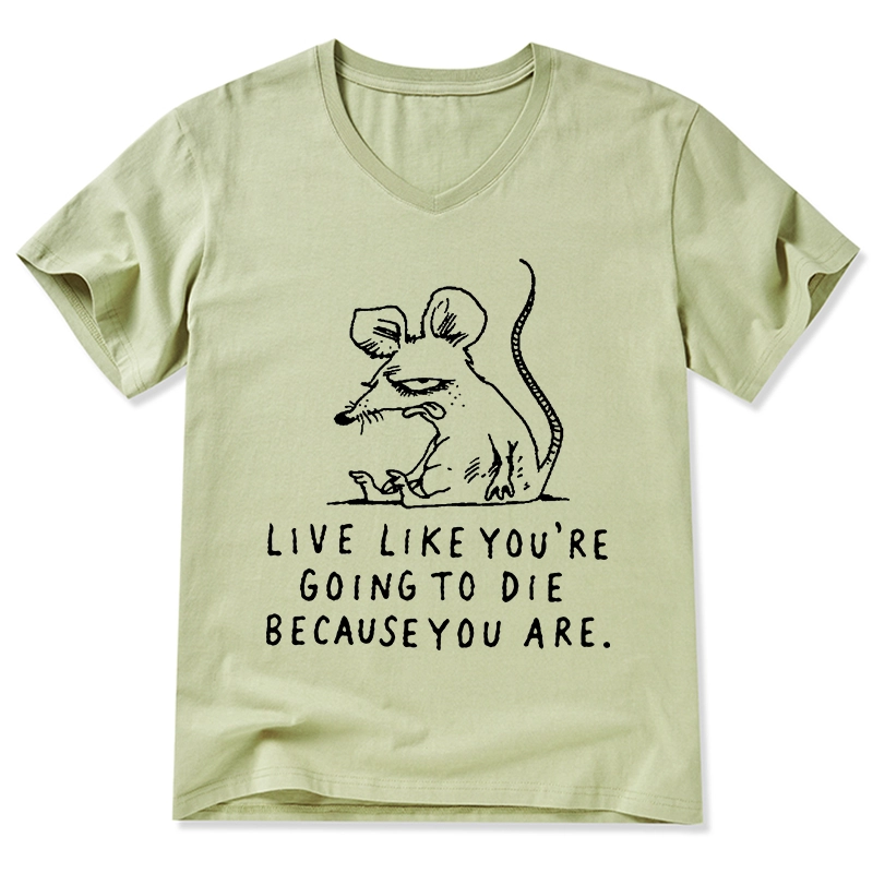 Tokyo-Tiger Funny Meme Sarcastic Rat Life Truth V-Neck Classic T-Shirt