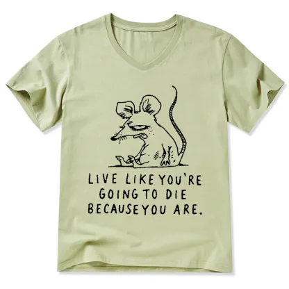 Tokyo-Tiger Funny Meme Sarcastic Rat Life Truth V-Neck Classic T-Shirt