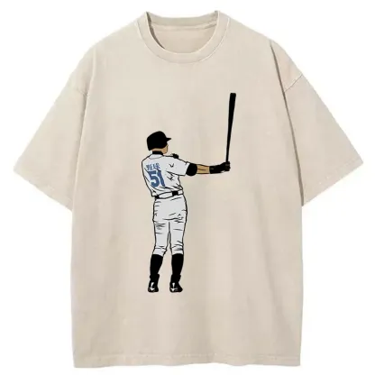 Tokyo-Tiger Baseball Handsome Pose Washed T-Shirt