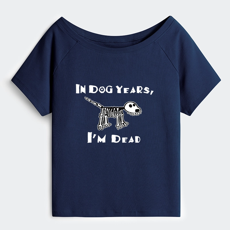 Tokyo-Tiger Funny Meme Old Dog Dead In Dog Years Vibe Off Shoulder T-Shirt