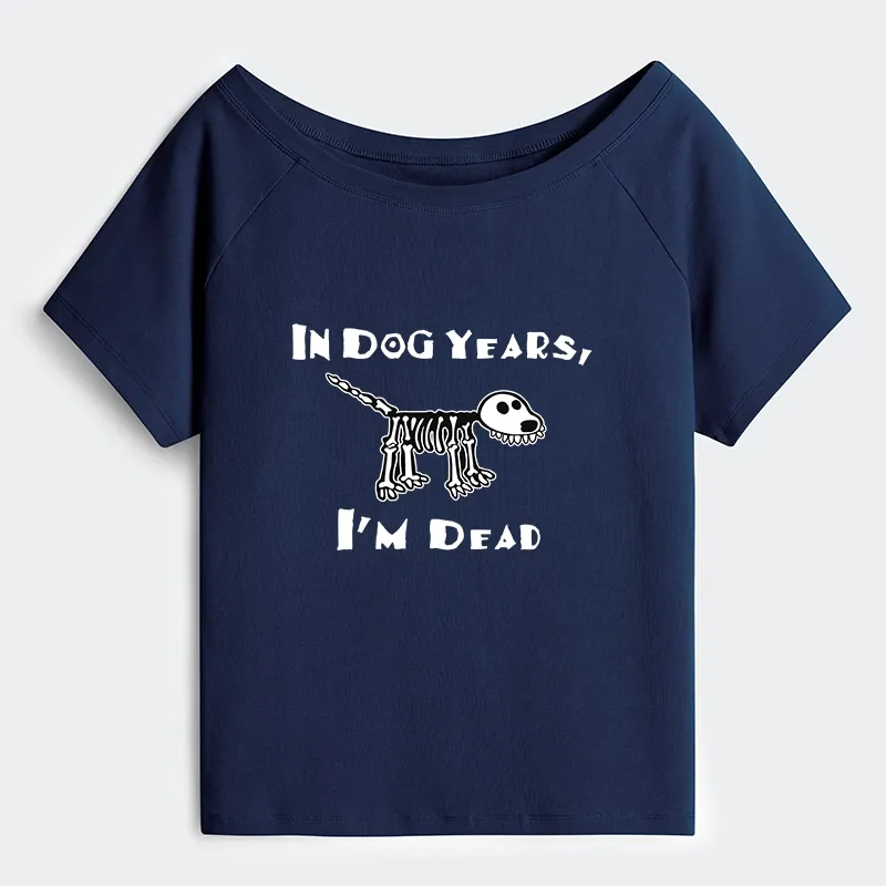 Tokyo-Tiger Funny Meme Old Dog Dead In Dog Years Vibe Off Shoulder T-Shirt