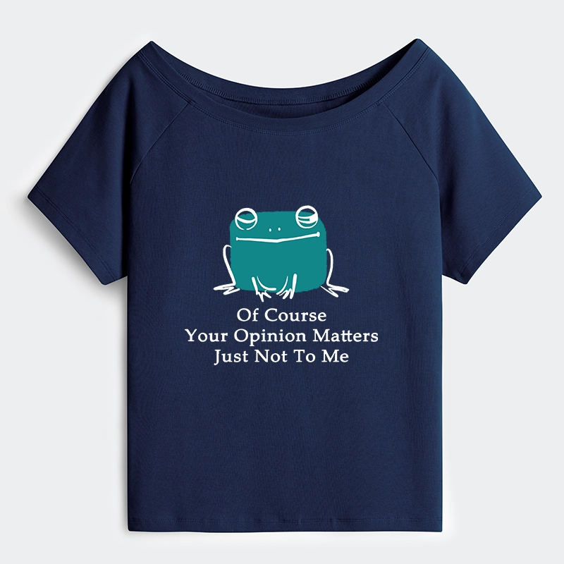 Tokyo-Tiger Cool Frog Unbothered By Others Opinions Off Shoulder T-Shirt