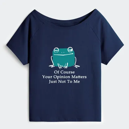 Tokyo-Tiger Cool Frog Unbothered By Others Opinions Off Shoulder T-Shirt