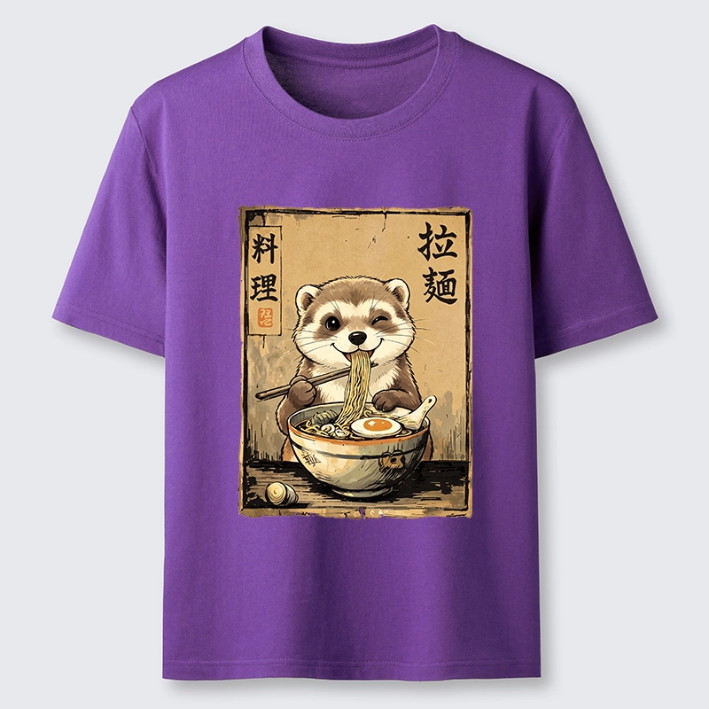 Tokyo-Tiger Ferret Eating Hot Ramen Classic T-Shirt