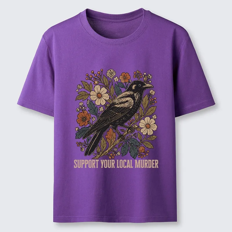 Tokyo-Tiger Floral Crow Vintage Funny Meme Print Classic T-Shirt