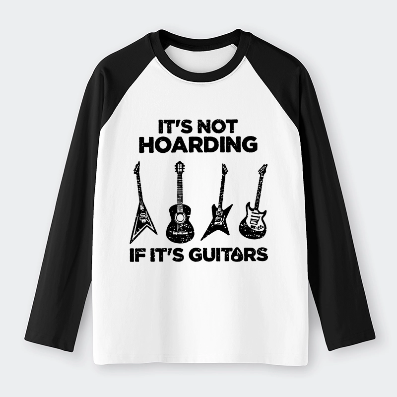 Tokyo-Tiger Music Lover Guitar Hoarding Joke Raglan Long Sleeve T-shirt