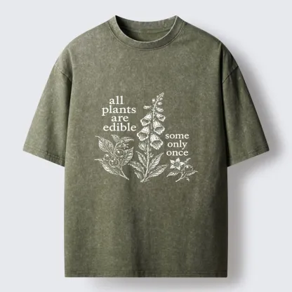 Tokyo-Tiger Funny Poison Plant Art Washed T-Shirt