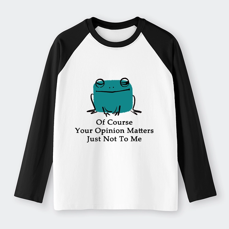 Tokyo-Tiger Cool Frog Unbothered By Others Opinions Raglan Long Sleeve T-shirt