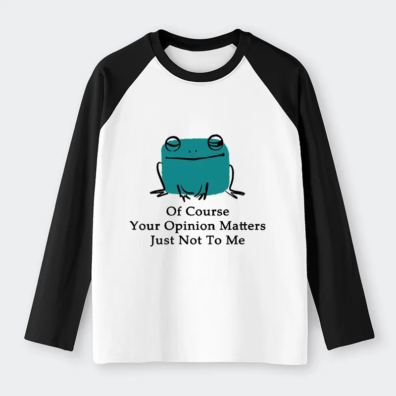 Tokyo-Tiger Cool Frog Unbothered By Others Opinions Raglan Long Sleeve T-shirt