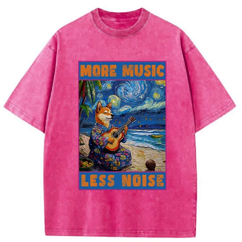 Tokyo-Tiger More Music Less Noise Washed T-Shirt
