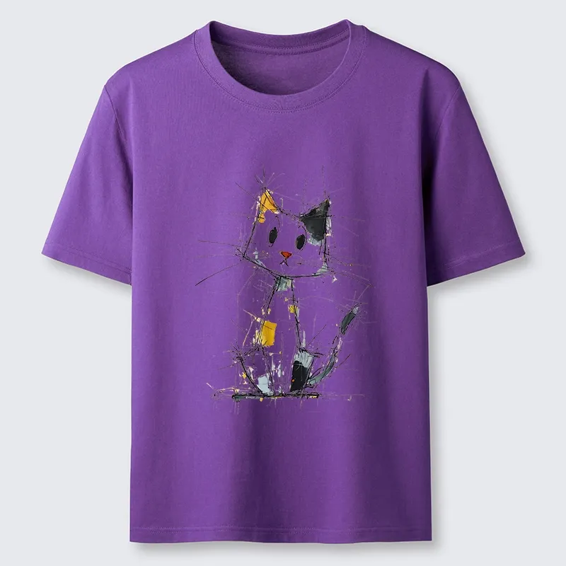 Tokyo-Tiger Minimal Splash Ink Cute Cat Classic T-Shirt