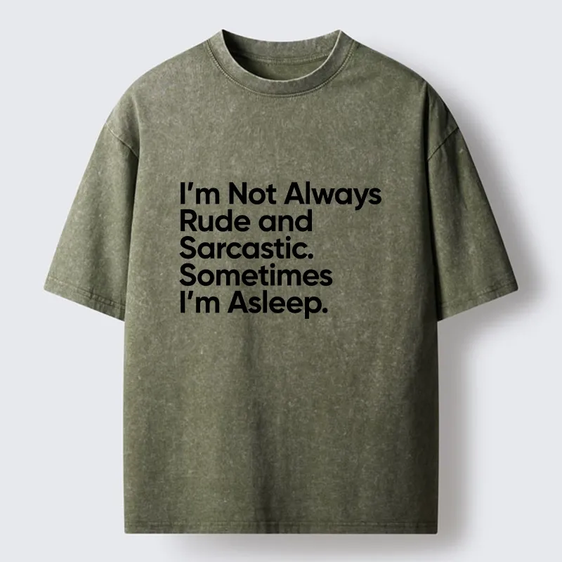Tokyo-Tiger Sarcastic Funny Text Meme Washed T-Shirt